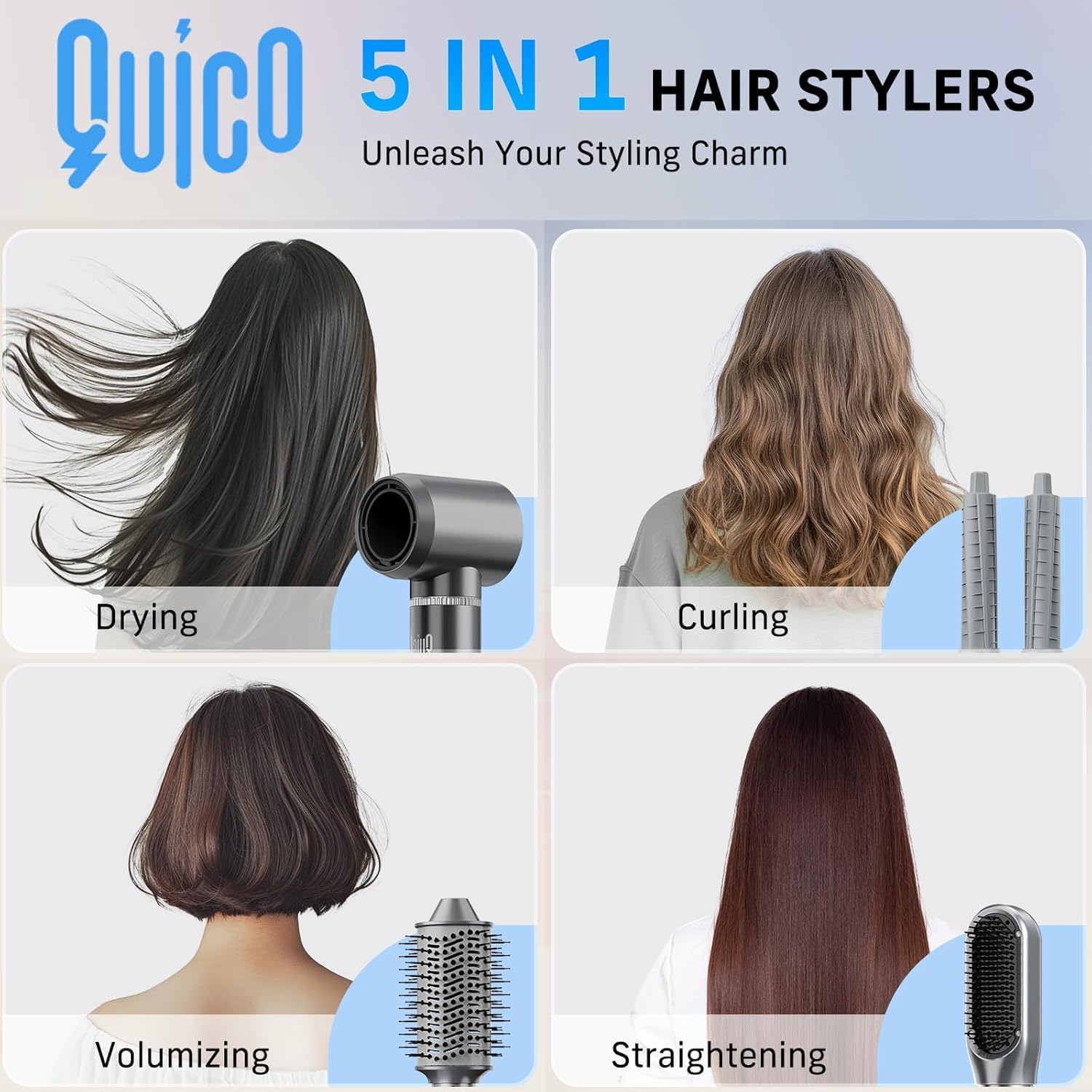 Quico 5-In-1 Blow Dryer Brush Set