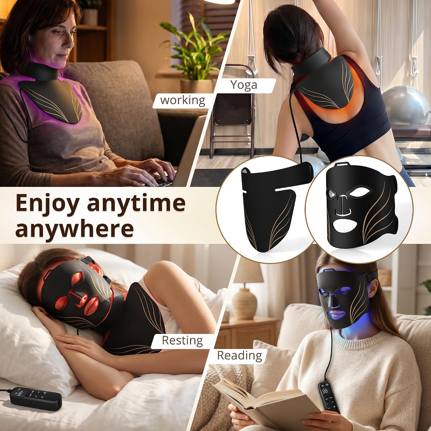 Aimilove Máscara de Terapia LED Facial