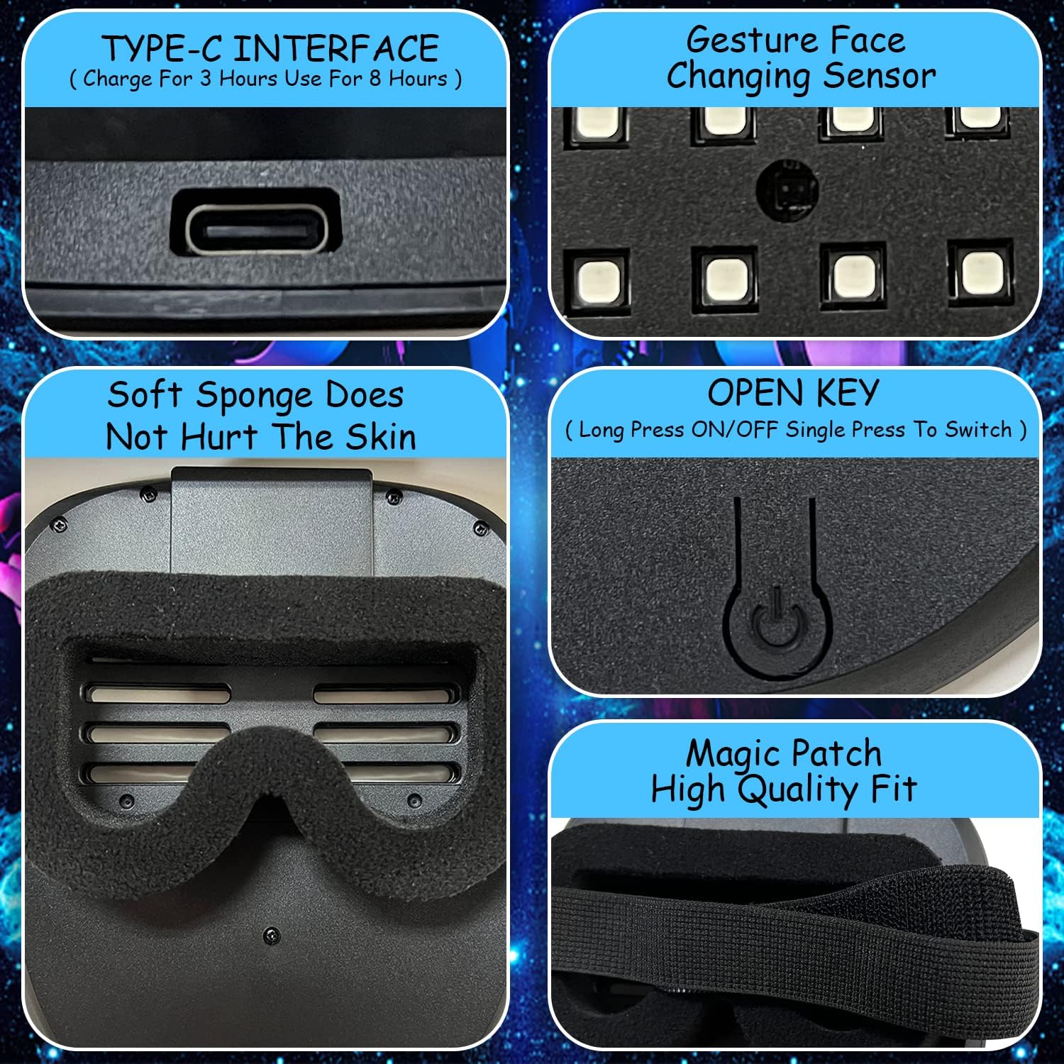 Moyaca LED Light-Up Mask