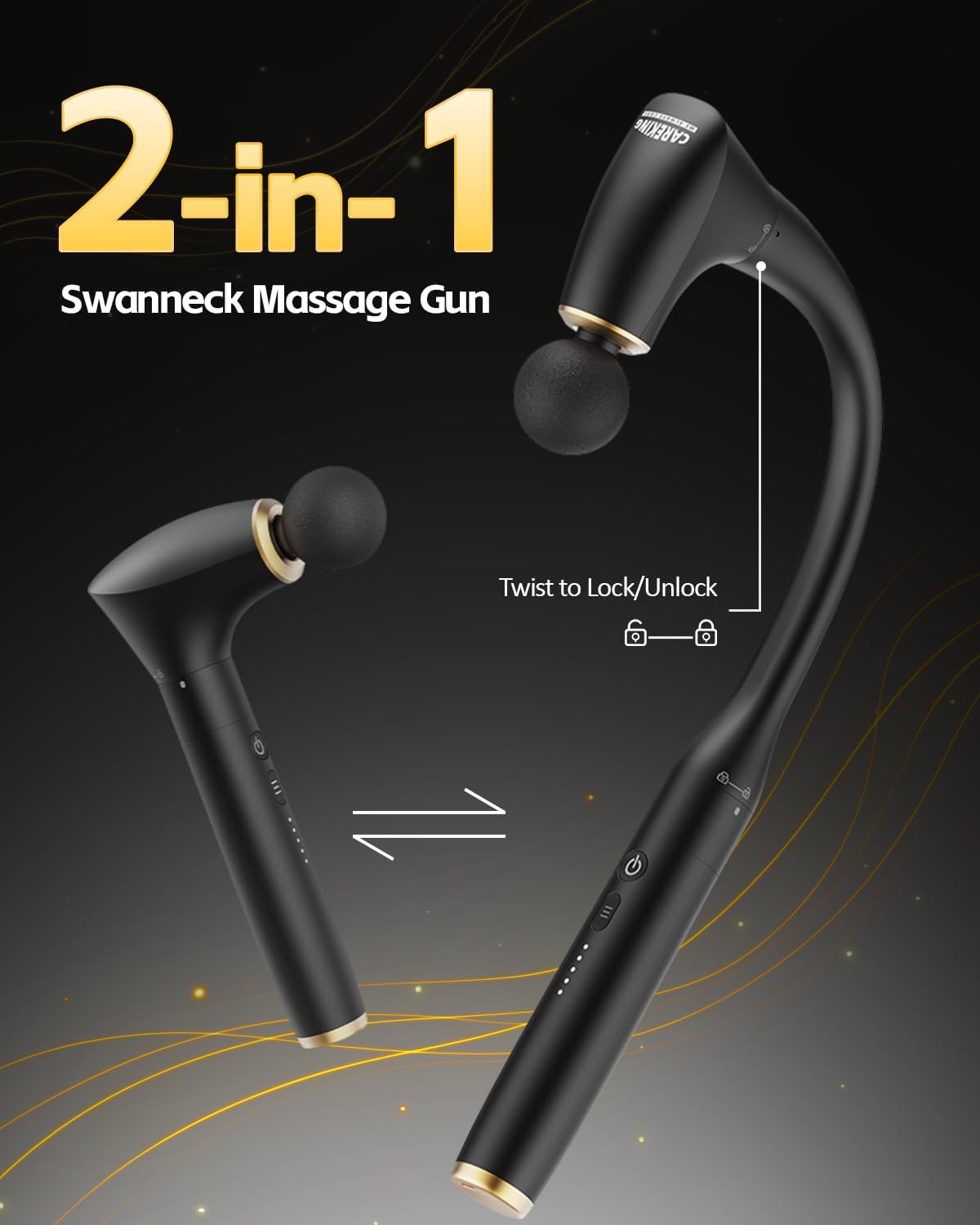 Careking 2-Em-1 Massage Gun com Cabo