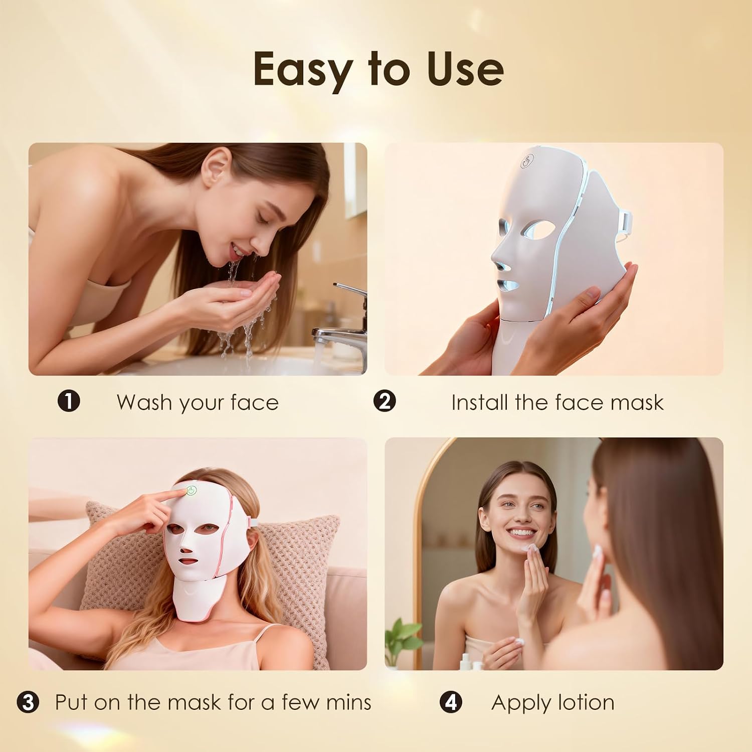 Jwahkg Red Light Therapy Face Mask