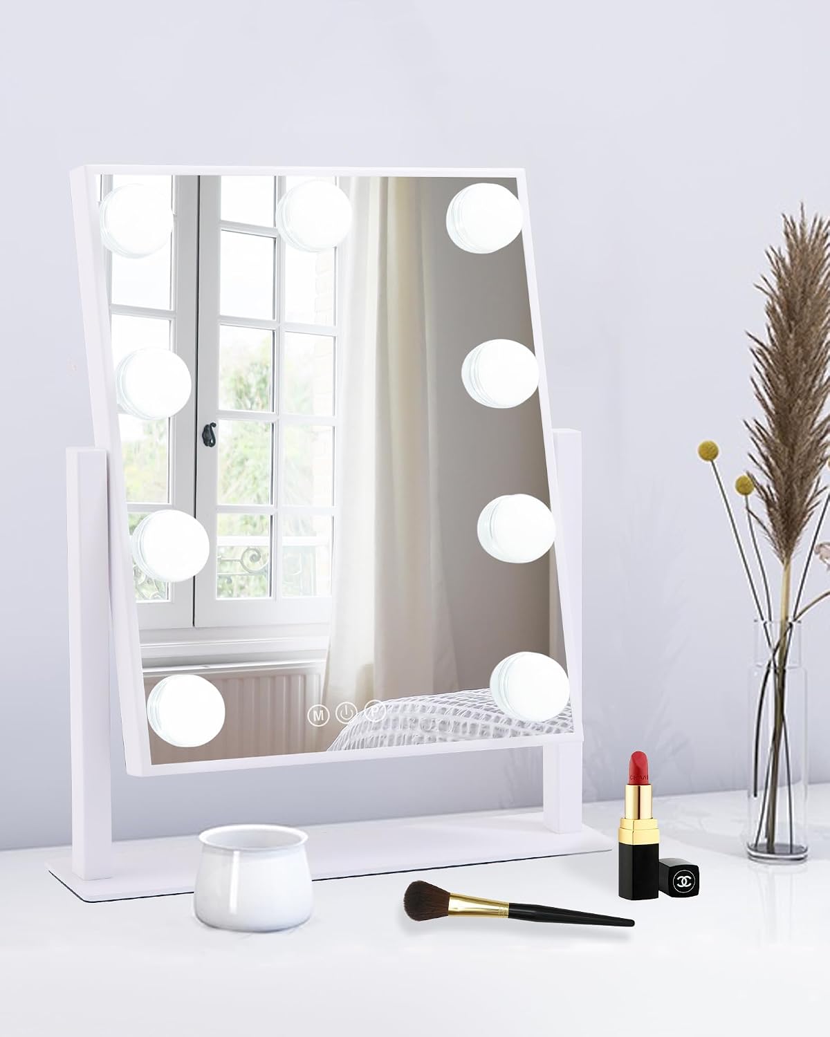 Bwllni Lighted Makeup Mirror With 9 Bulbs
