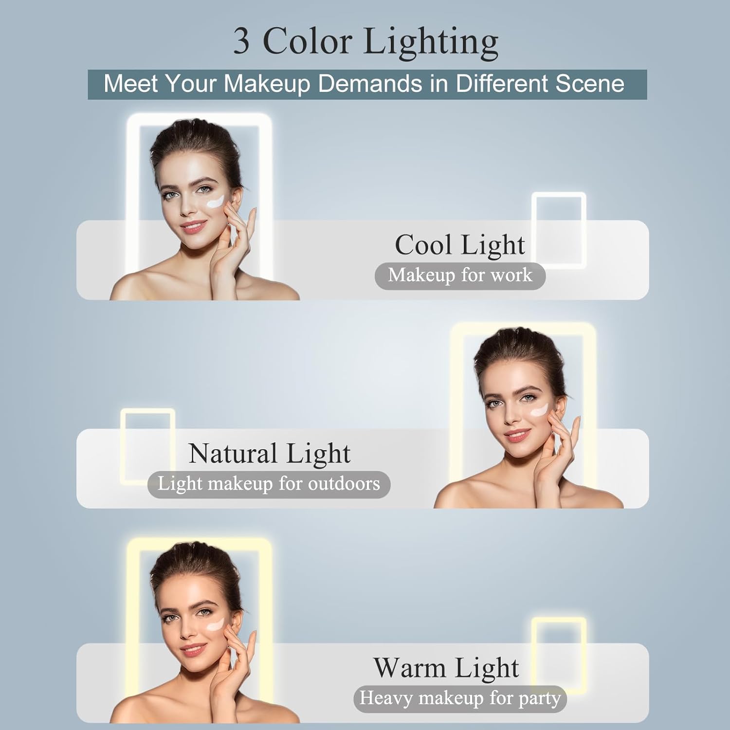 Funtouch USB-Rechargeable Travel Makeup Mirror