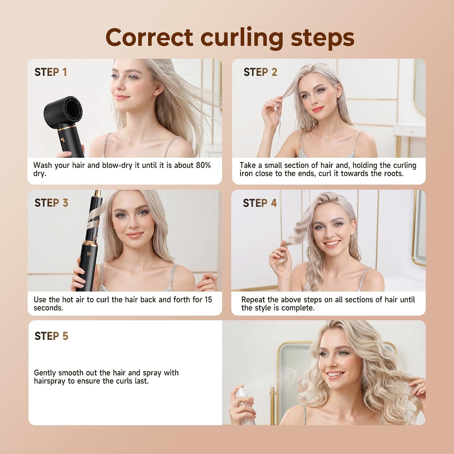 Yitrust 5-In-1 Blow Dryer Brush Set