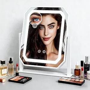 Gioeda Lighted Makeup Mirror With 10X Magnifier