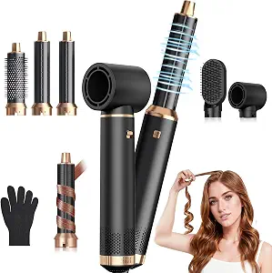 5 In 1 Blow Dryer Brush, Upgrade Hair Dryer Brush Air Curler Air Curl Wrap