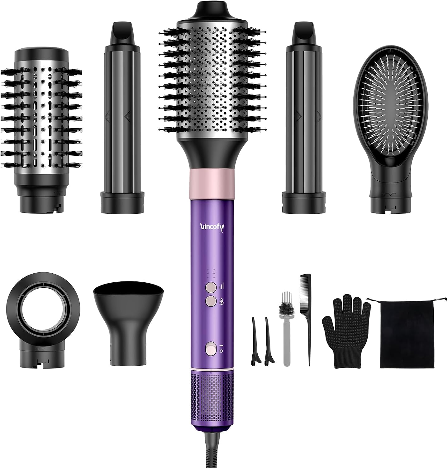 Vincofy 7 Em 1 Hot Air Styler Lilac