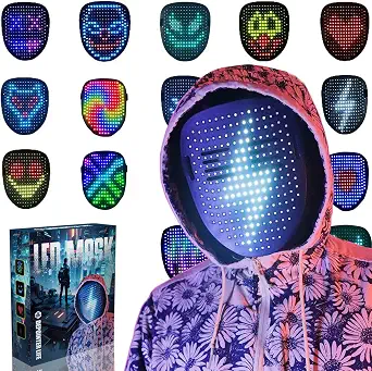 Depointer Life LED Mask Face-Transforming Light Up Mask Cool Gifts For Boys