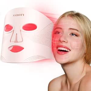 Nvboty Red Light Therapy Mask, 4 Modes Portable Red Light Therapy For Face, 2000Mah Rechargeable Remote, Blue, Orange, 850Nm Infrared & Red Light Mask, 400 LEDs, Timing Function, At Home & Travel