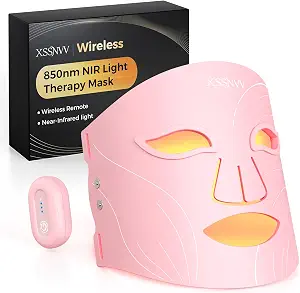 Red Light Therapy Mask, Wireless, 850Nm Nir, Red/Blue Light