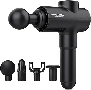 Massage Gun Deep Tissue - Back Muscle Massager W/High Torque Motor For Back Pain, Shoulder, Neck, Body, 4 Heads All Muscles Recover & Massage