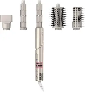 Shark Hd430Ref (Refurbished) Flexstyle Air Styling & Drying System, Powerful Hair Dryer Brush & Multi-Styler With Auto-Wrap Curlers, Paddle Brush, Oval Brush, Concentrator Attachment, Stone (Renewed)