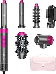 6-In-1 Air Styler Hair Dryer Brush With Auto-Wrap Curlers