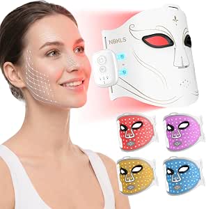 Red Light Therapy Mask For Face Acne Wrinkles, 400 LEDs Light Therapy Mask