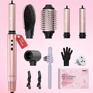 Brightup Dual Voltage 5 In 1 Hot Air Styler & Hair Dryer Brush