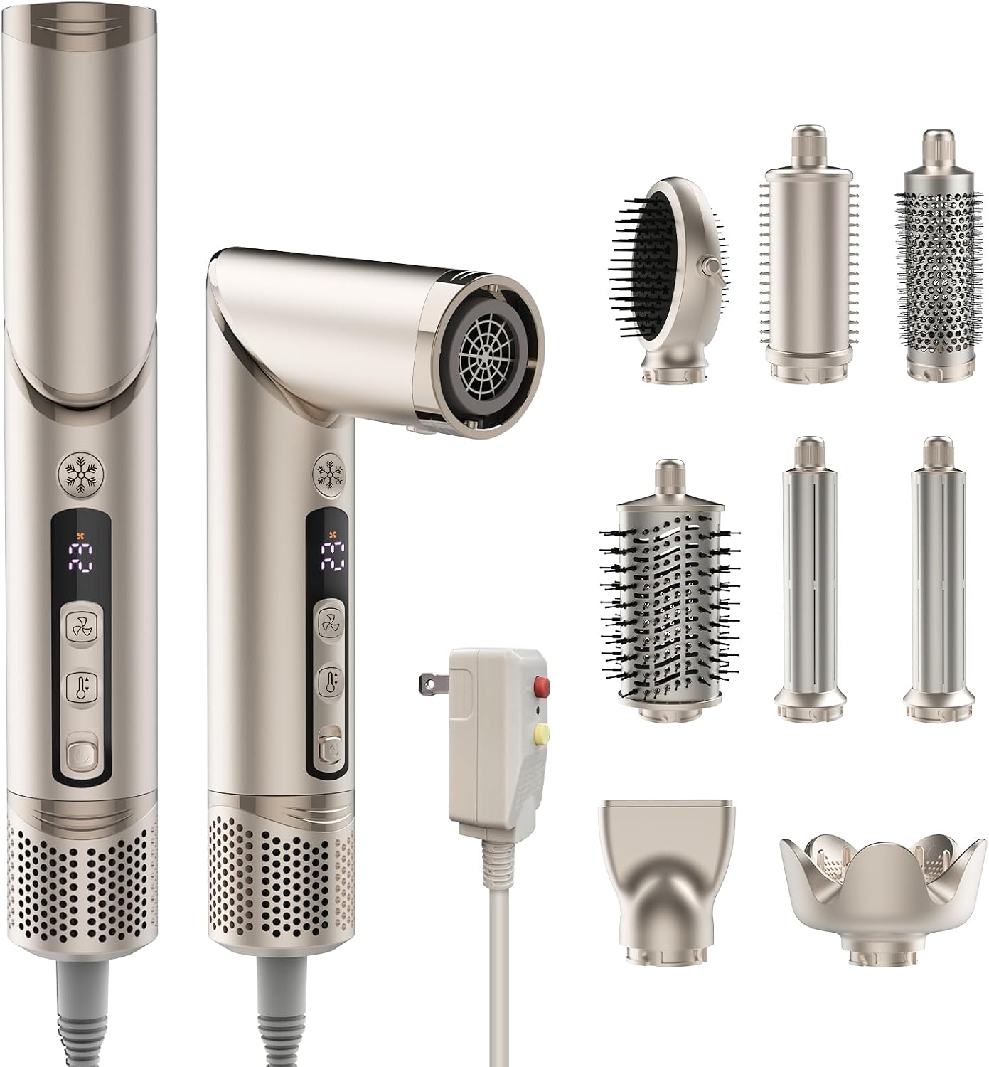 Hot Air Styler & Blow Dryer Brush, Multi Hair Styler For Curls & Volume