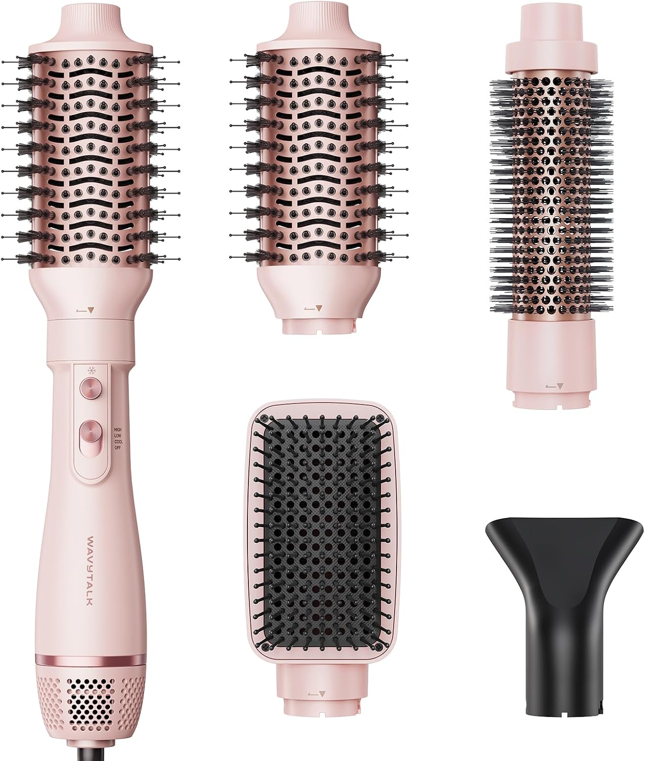 Wavytalk Hair Dryer Brush Set, Air Sculpt 4-In-1 Hot Air Brush Set