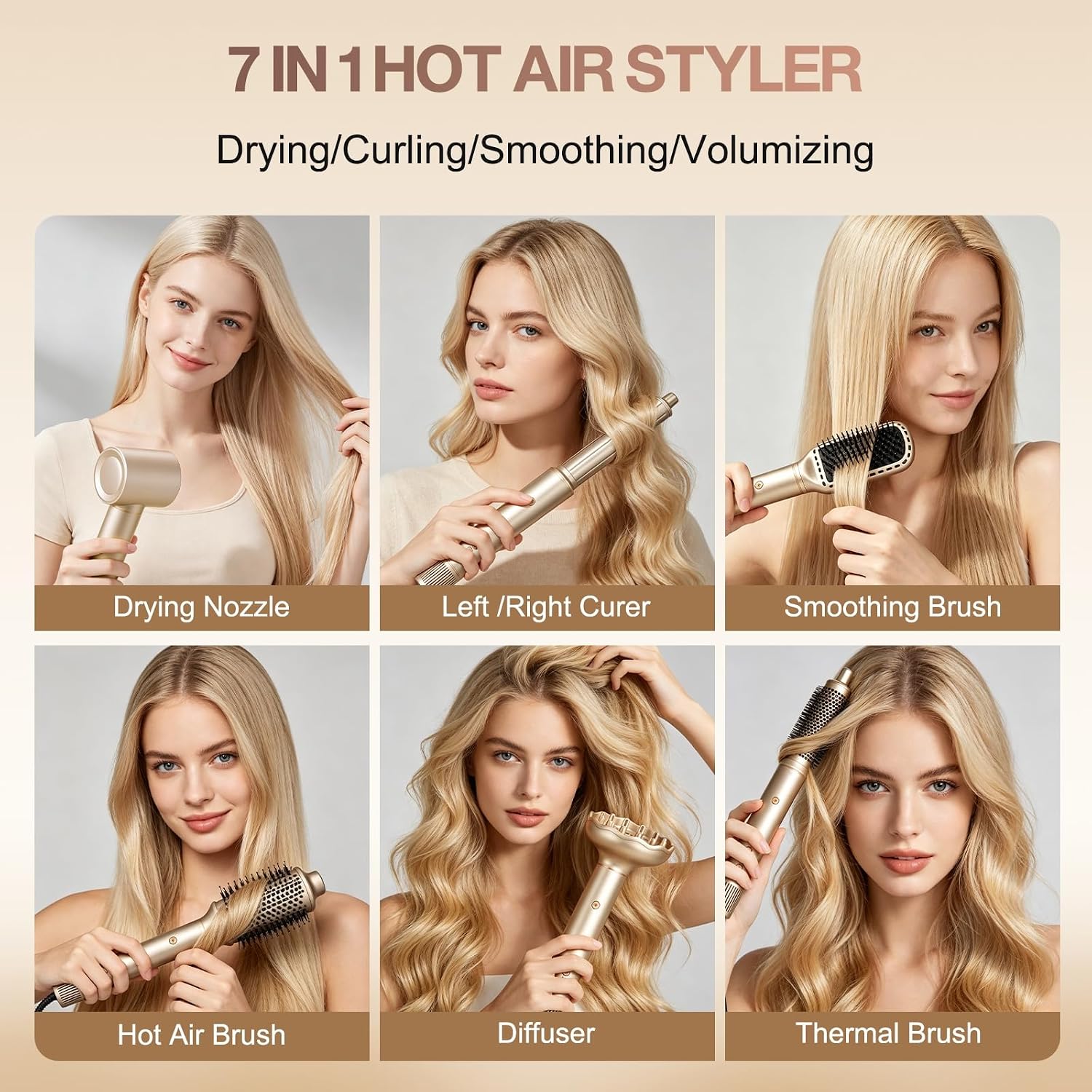 Reitow 7 Em 1 Hot Air Styler