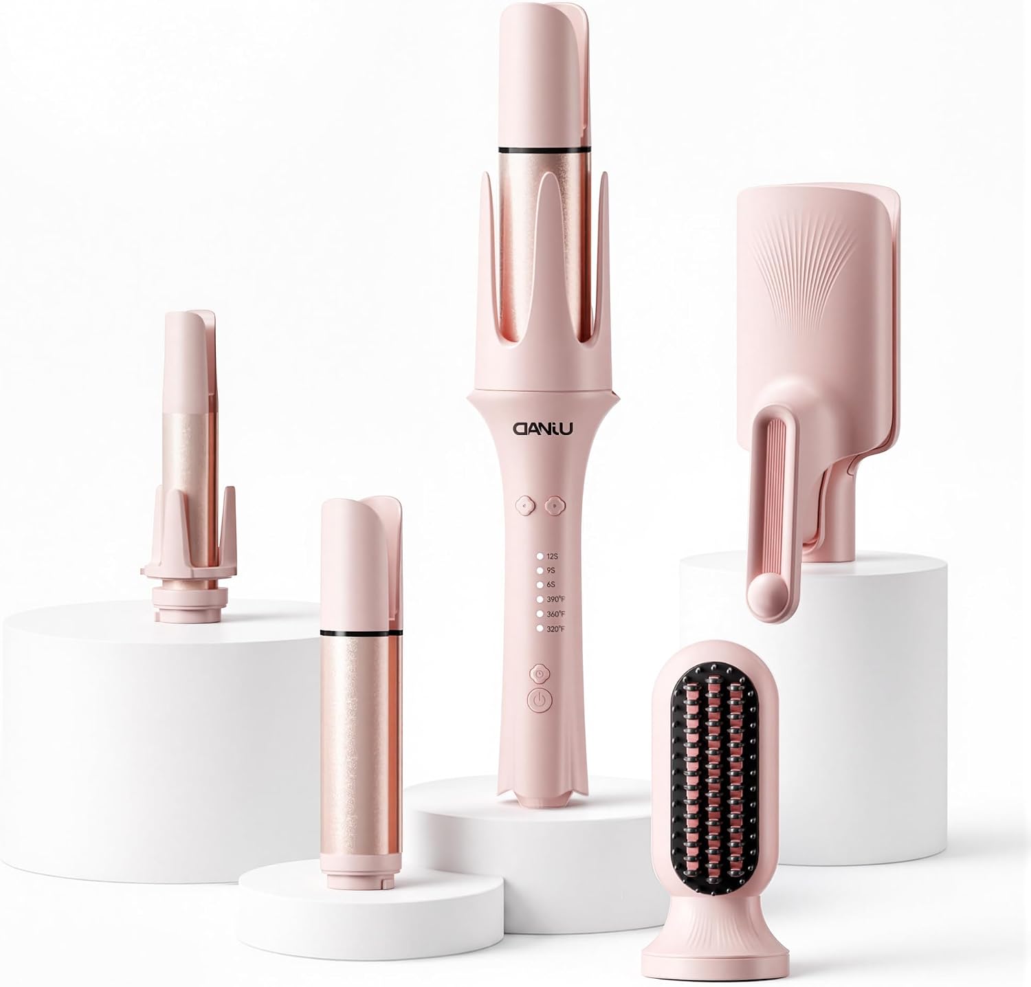 Danju 5 In 1 Automatic Curling Iron Set With 5 Interchangeable Styling Tool