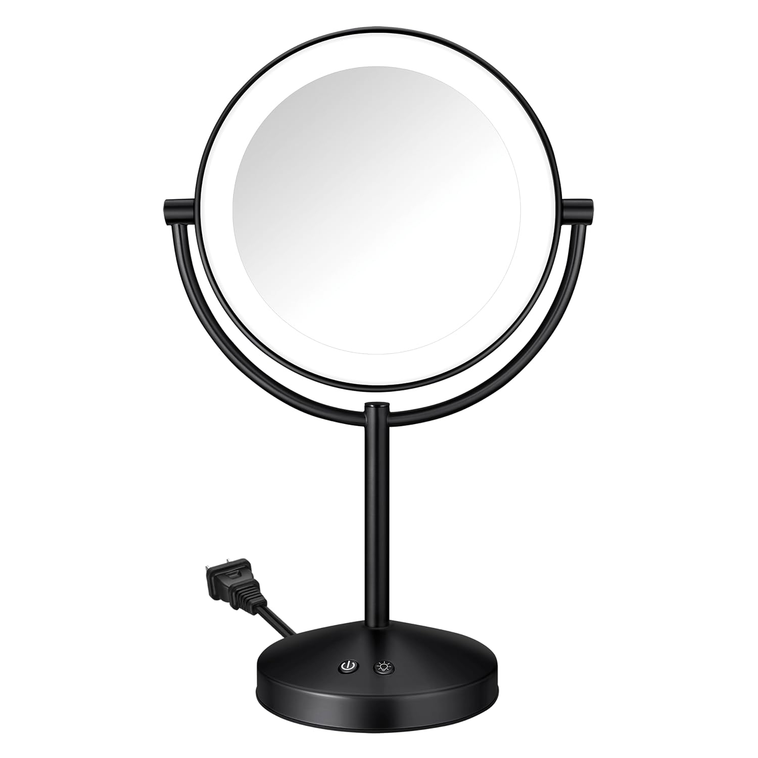 Shows the overall design, finish, and premium vanity-friendly look of the mirror.