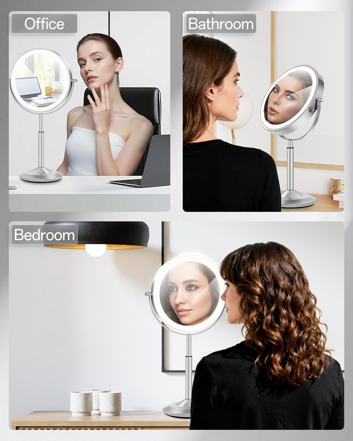 Helps reinforce the dual-sided design and feature set as a final decision aid.
