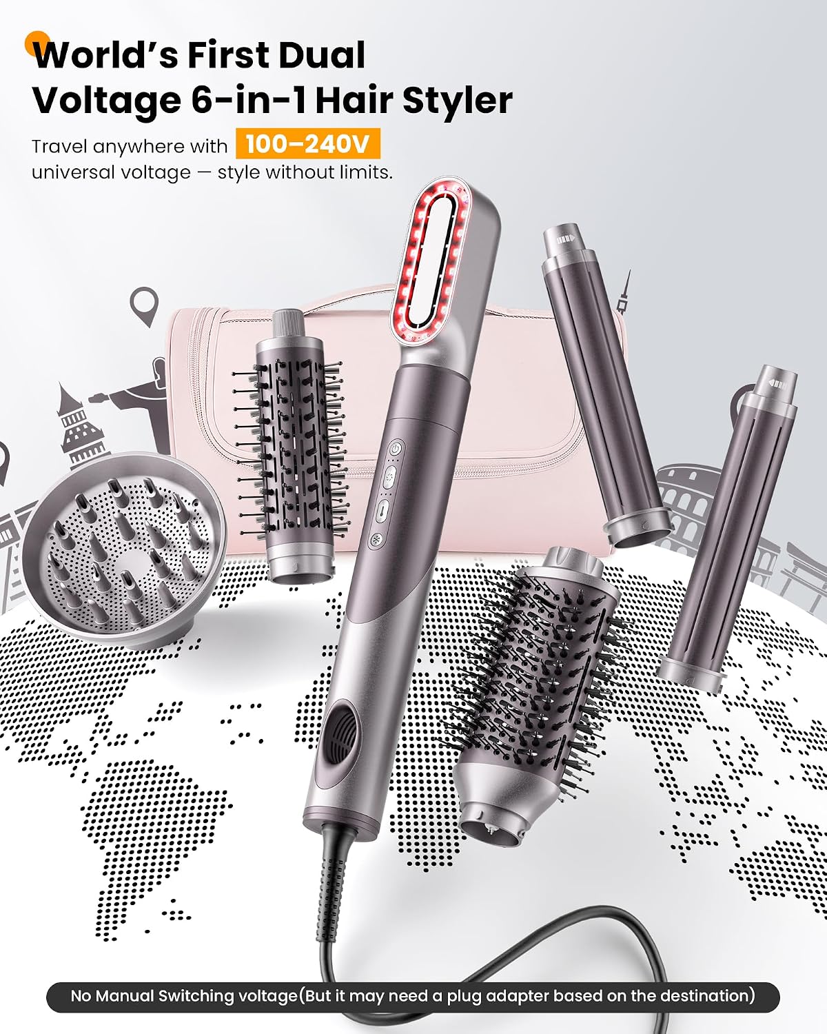 Helps readers understand the attachment design and what kind of styling result the barrel is meant to create.