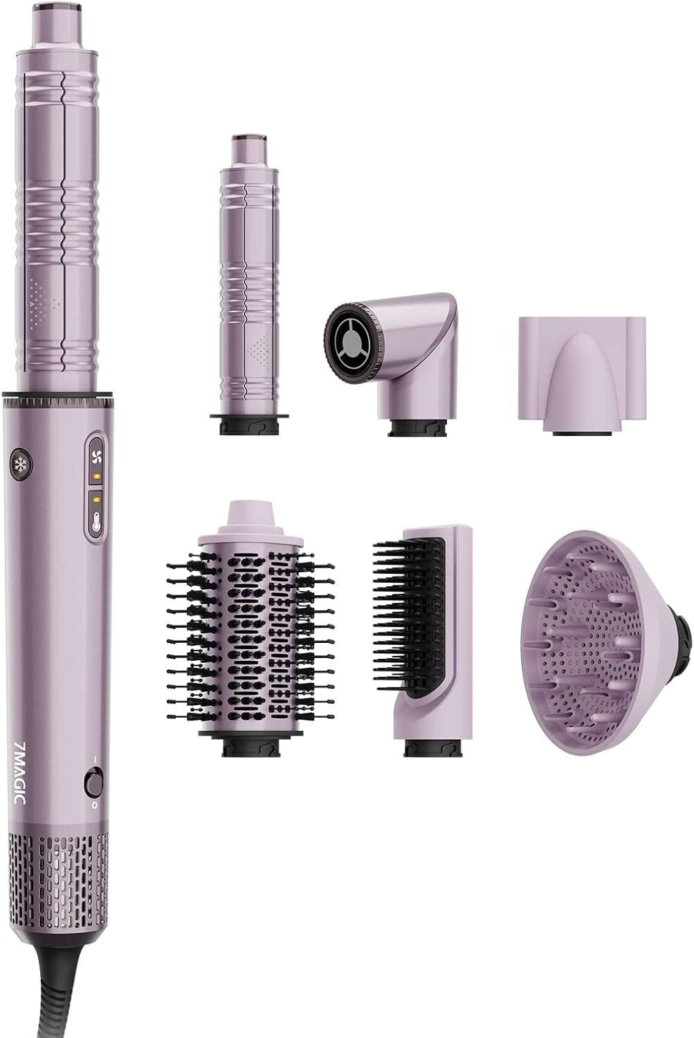 Overall product design, included attachments, and the all-in-one styling concept.