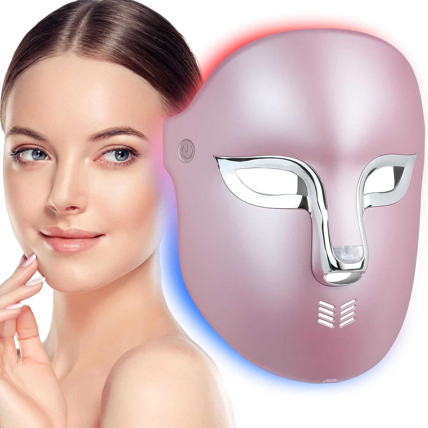 Fsa Red Light Therapy Mask For Face : Acne Removal,Wrinkles Redness,Wirless Remote,Salon Grade Hsa Infrared Face Mask, Anti Aging Skincare For Home,2000Mah Rechargeable LED Light Therapy Facial Mask